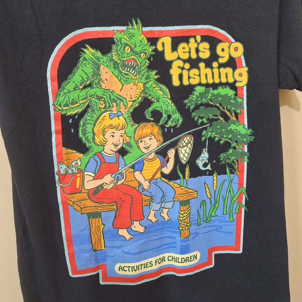 Steven Rhodes Let's Go Fishing- Activities For Kids Tshirt - Picture 2 of 4